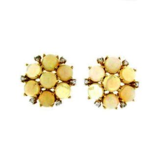 8867212 Ethiopian Opal & Diamond Earrings
