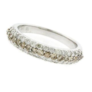 14371 Wedding Band with Champagne & With Diamonds
