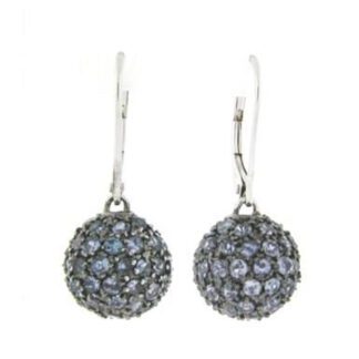Earrings with Tanzanite in 14KT White Gold, crafted in 14KT white gold.