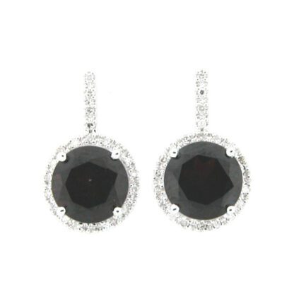 32874106G Garnet & Diamond Earrings in 10KT Gold