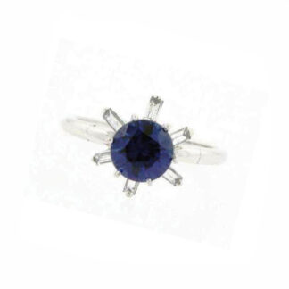 1333313 Sapphire Star with Diamonds in Platinum