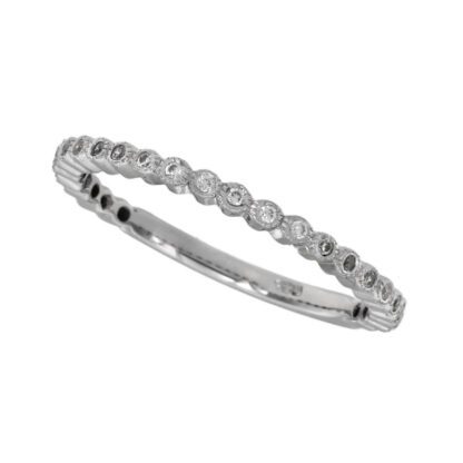 A white gold Diamond Band in 14KT gold.