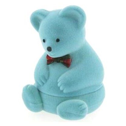 Blue Teddy Bear Ring Box