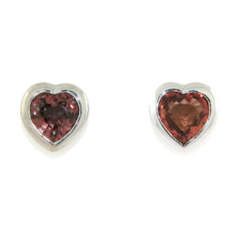 11694SP Peach Sapphire Stud Earrings in 10KT Gold