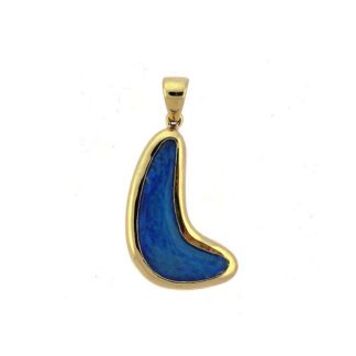 447O Black Opal Pendant in 14KT Yellow Gold
