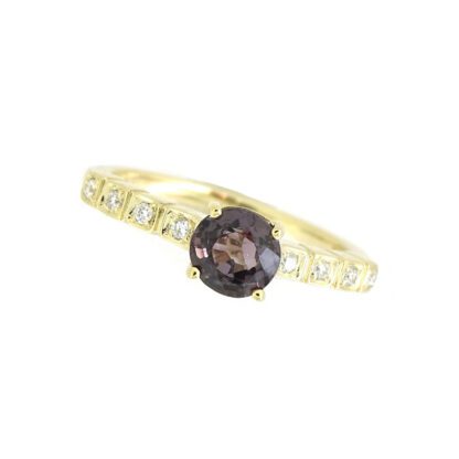 Malaya Garnet & Diamonds Ring in 10KT Gold