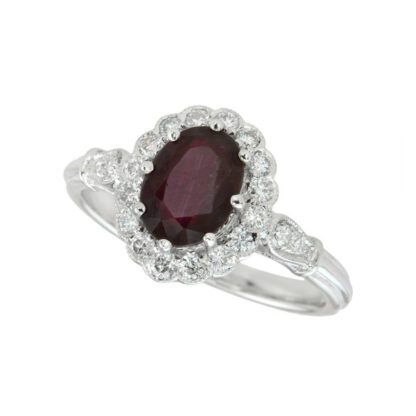 2861R Vintage Ruby & Diamond Ring in 14KT Gold