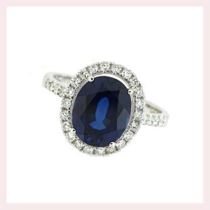 Sapphire & Diamond Ring in 14KT Gold