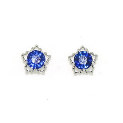 Sapphire Star Earrings in 14KT Gold