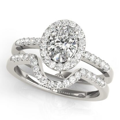 409219-W Diamond Wedding Set in 14KT White Gold