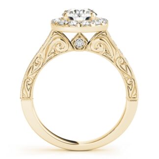 4096 Semimount with Diamonds in 14KT Gold