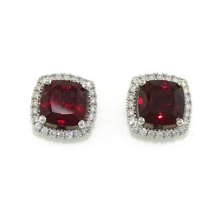 Ruby & Diamond Earrings in 14KT Gold
