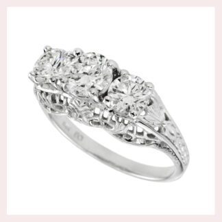 Diamond Wedding Ring in 14KT White Gold