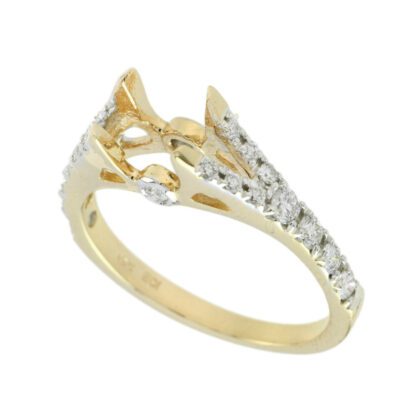 409819-Y Semimount with Diamonds in 14KT Yellow Gold