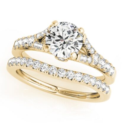 Wedding Set with Diamonds in 14KT Yellow Gold