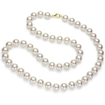 20" 6.5-7mm Akoya AAA Pearl Necklace with 14Yellow Gold Lobster Claw Clasp