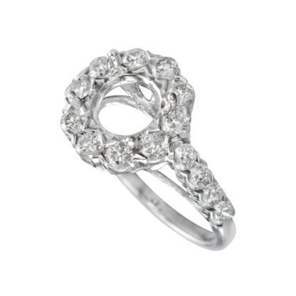409519 Engagement ring with Diamonds Set in 14KT White Gold