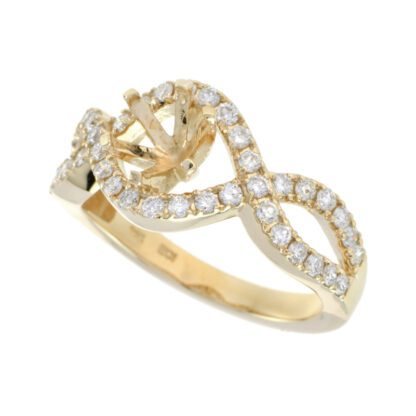 437020-Y Diamond Semimount in 14KT Yellow Gold