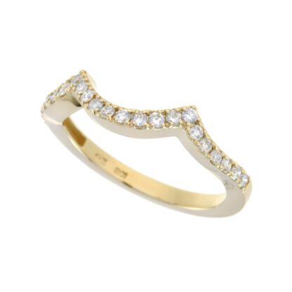 A Diamond Wedding Set in 14KT Gold with diamonds in 14KT white gold.