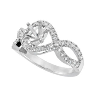 Bridal Semi-mount with Diamonds in 14KT Gold