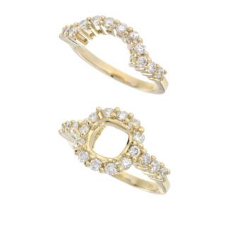 459321Y Wedding Set with Diamonds in 14KT Yellow Gold