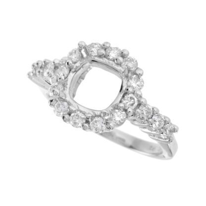 459321W Semimount with Diamonds in 14KT White Gold