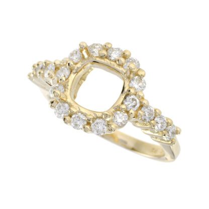 459321Y Semimount with Diamonds in 14KT Yellow Gold