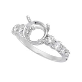 4688 Semimount with Diamonds in 14KT White Gold
