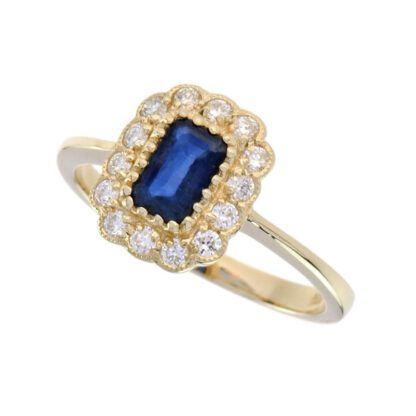 4010S Sapphire & Diamond Ring in 14KT Gold