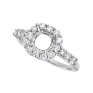 47682-W Engagement Ring with Diamonds in 14KT White Gold