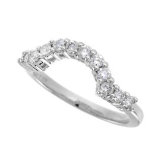 Band with Diamonds for 47682 Semimount in 14KT White Gold