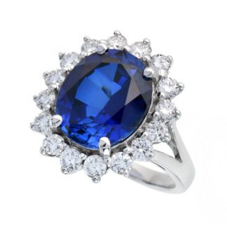 4513S Classic Sapphire & Diamond Ring in 14KT White Gold