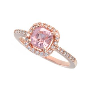 4466M Classic Morganite & Diamond Ring in 10KT Rose Gold