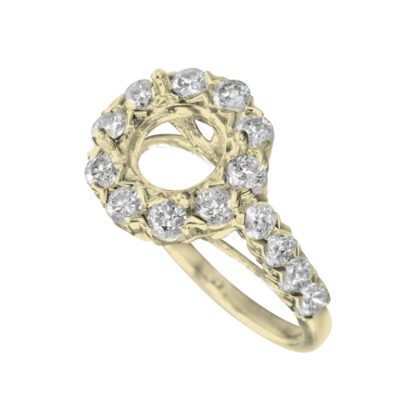 409519-Y Engagement ring with Diamonds Set in 14KT Yellow Gold