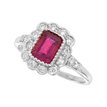 3953R Vintage Ruby & Diamond Ring in 14KT Gold