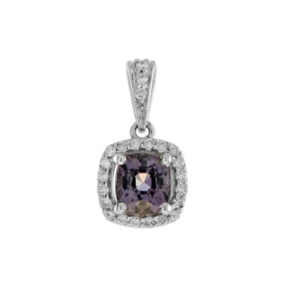 446652SP-2 Classic Spinel & Diamond Pendant in 10KT Gold