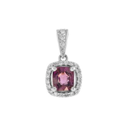 446652SP-3 Classic Spinel & Diamond Pendant in 10KT Gold