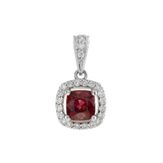 446652SP Classic Spinel & Diamond Pendant in 10KT Gold