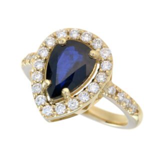 5136S Unique Sapphire & Diamond Ring in 14KT Gold