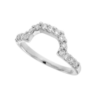 46530B Wedding Band with Diamonds in 14KT White Gold