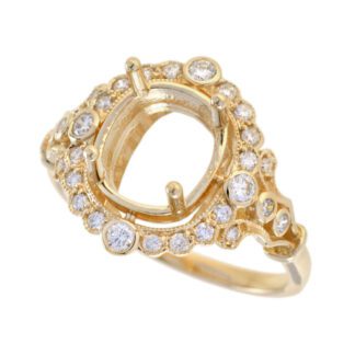 3149-Y Vintage Semimount with Diamonds in 14KT Yellow Gold