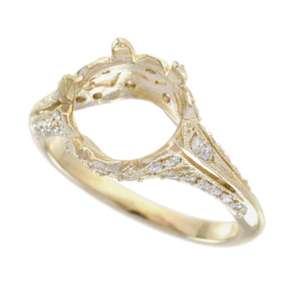 4804 - Vintage Semimount with Diamonds in 14KT Gold