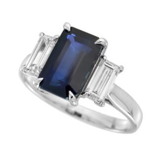 5700S Classic Sapphire & Diamond Ring in 14KT White Gold