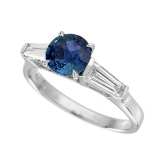 58241S Classic Sapphire & Diamond Ring in 14KT White Gold