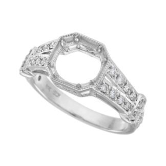 436275 Vintage Diamond Semi-mount in 14KT Gold