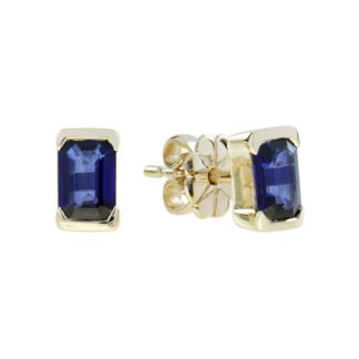 25391S Sapphire Stud Earrings in 10KT Yellow Gold