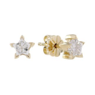 26321-Y Stud Earrings with Star Lab Diamonds in 14KT Gold