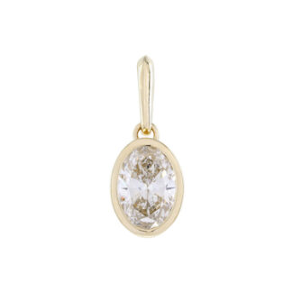26512 Pendant with Lab Diamond in 10KT Yellow Gold