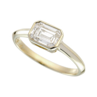 6074 Bezel Set Oval Diamond in 10KT Yellow Gold