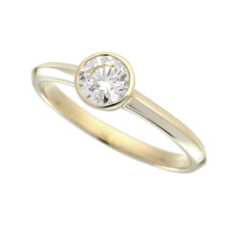 6075Bezel Set Diamond in 10KT Yellow Gold